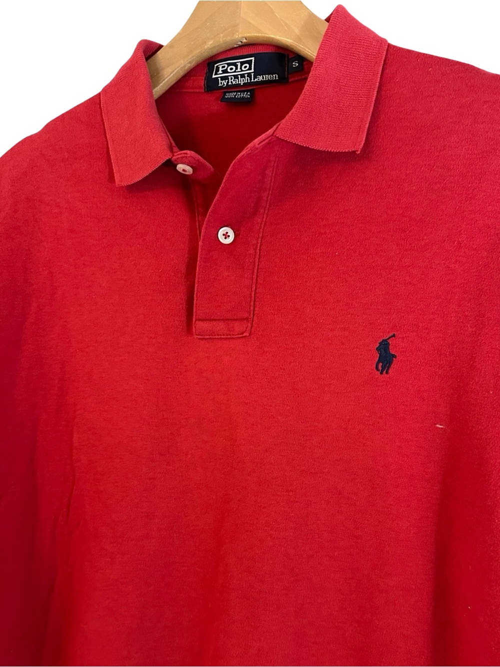 Polo Ralph Lauren Vintage Made in the USA Men’s Size S Red Cotton Polo Shirt